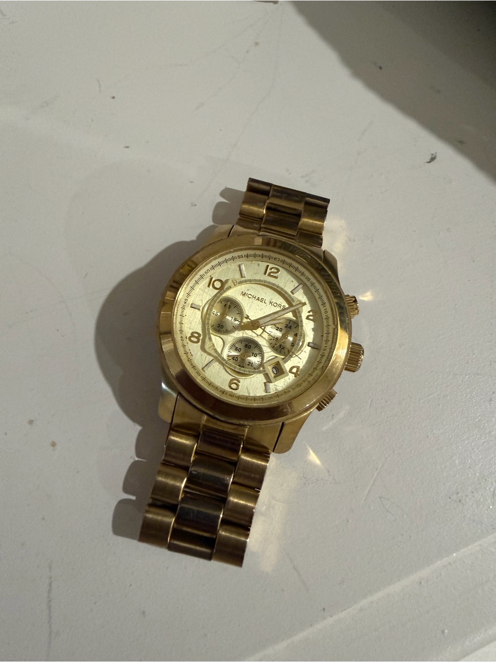 Michael Kors Gold Stainless Steel Chronograph Bracelet Watch